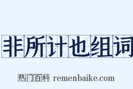非所计也组词是什么意思的图片
